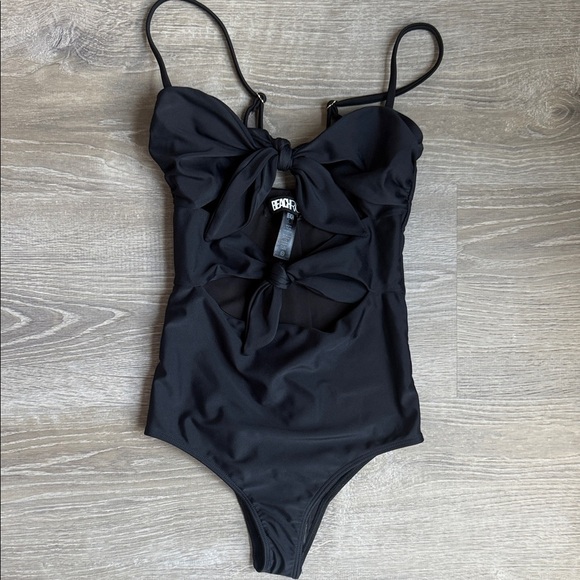 NEW Beach Riot Mia Black Double Knot One Piece Swimsuit XS - Picture 2 of 11